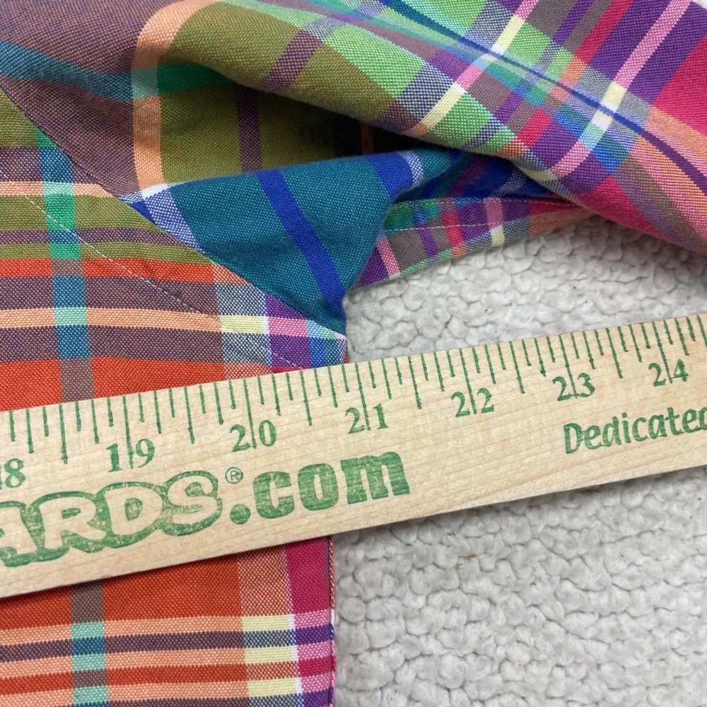 Polo Ralph Lauren Shirt Mens S Multicolor Plaid Classic Fit Button Down Pony